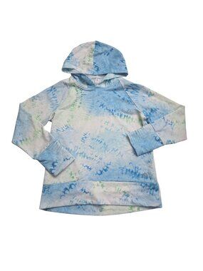 Scorpio Sol  Girl XL 16 Blue Tie-Dye Hoodie Lightweight Long Sleeve Pullover 453